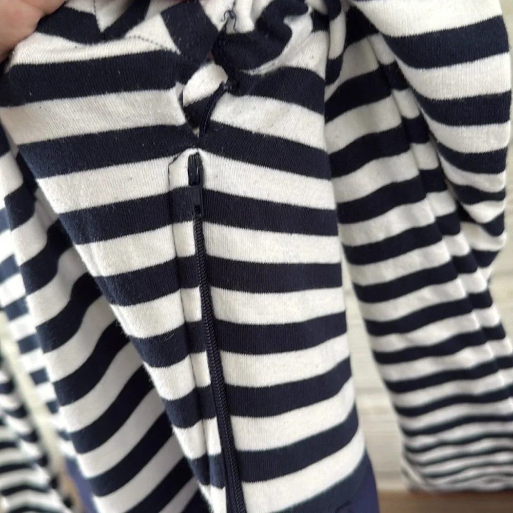 Modcloth Black and Blue Striped Long Sleeve Dress - Picture 5 of 11